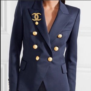 Sparkly Crystals and Simulated Pearl Chanel Brooch